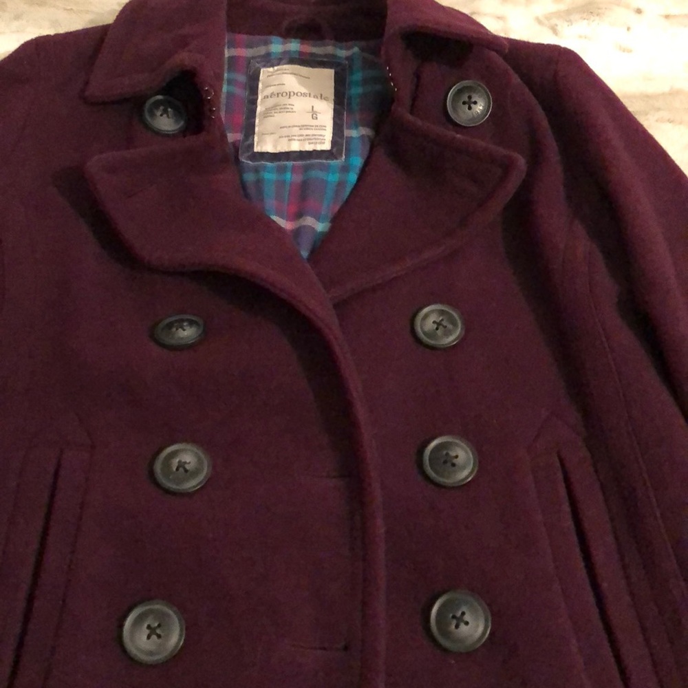 Aeropostale Wool Blend Bomber Jacket - Picture 2 of 5